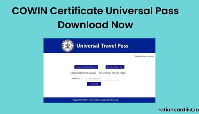 Universal Pass COWIN