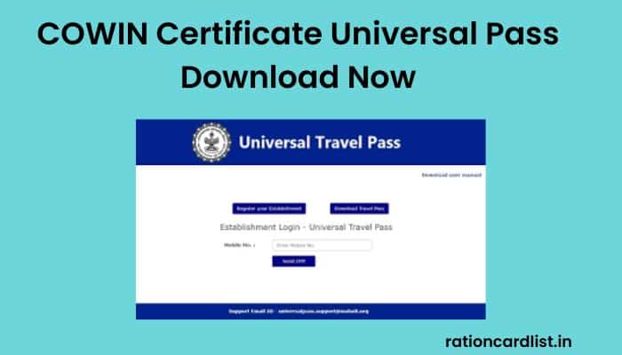 COWIN Certificate Universal Pass