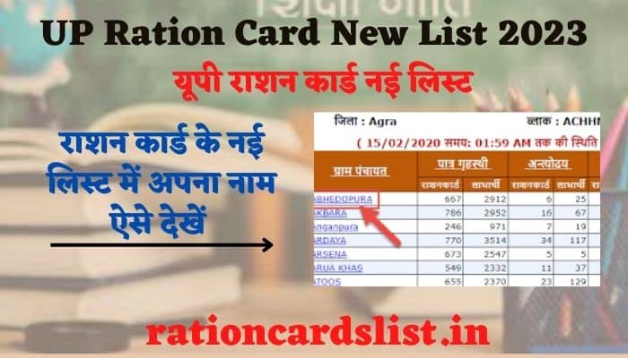 up ration card new list